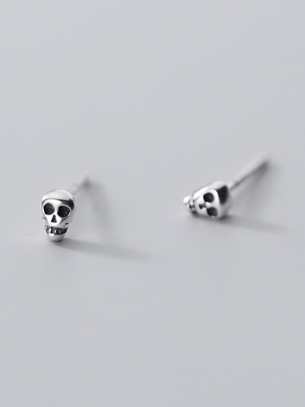 NWT Halloween Skull Earrings Sterling Silver | Mens Jewelry Goth Punk Boyfriend